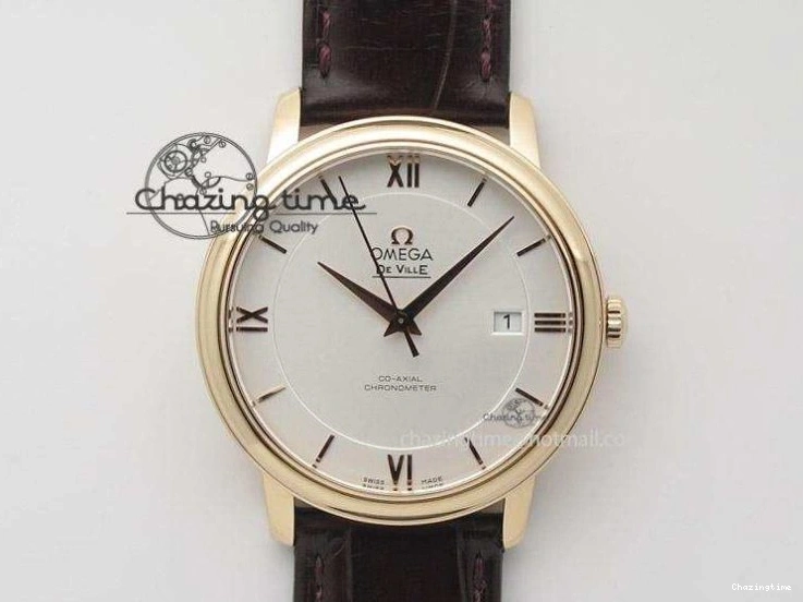 0120 De Ville Chronograph RG OMF 1:1 Best Edition Black Dial On Black Leather Strap A Sophisticated 8106